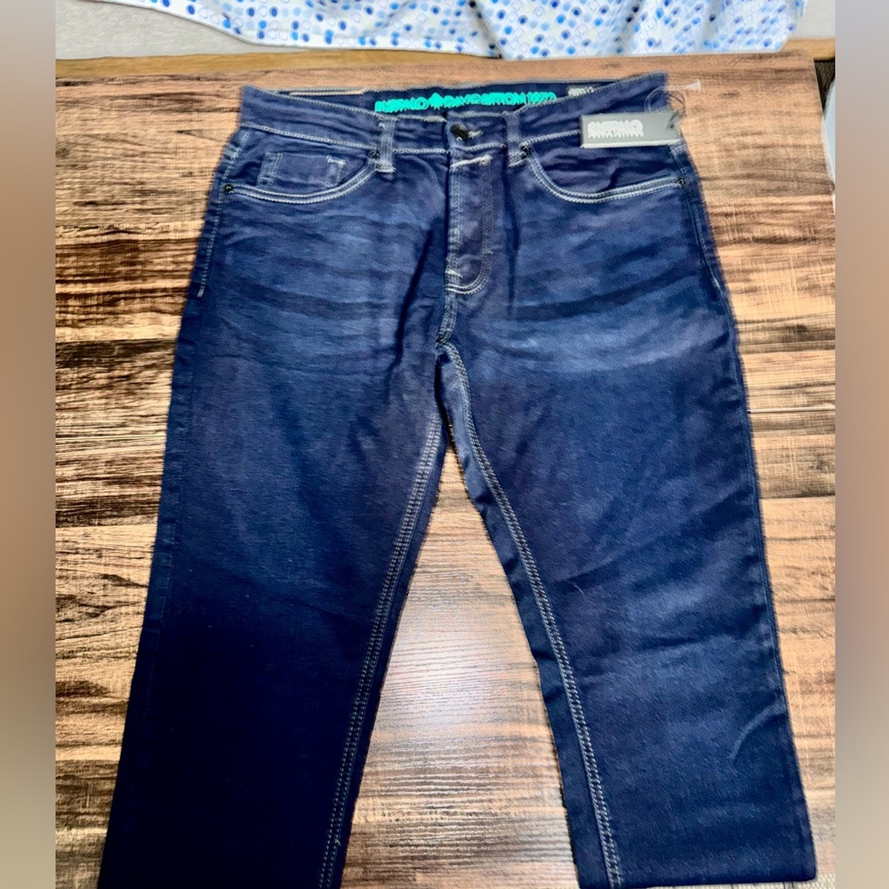 Buffalo David Bitton Men’s Stretch Dark Navy Jeans Size 33 | NWT | Modern Fit